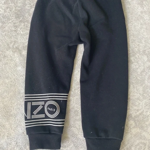 KENZO 🇫🇷 Black Sweatpants/ Joggers. Made in Paris! Boys Size 6 - Picture 3 of 7